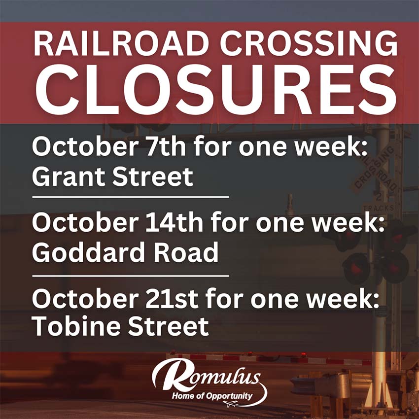 Railroad Crossing Closures Oct 2024